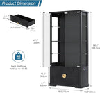 TAGELIER RGB Glass Display Cabinet - Image 2