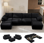 Upgrade Boneless Couch with Storage, Extra Deep&High Seat Modular Sectional by Unknown