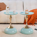 2-Pack Light Green Sleek Hourglass Side Table - Image 3