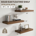 Dreamland Floating Shelves for Wall, 2 Pack Rustic Wooden Wall Shelves - Image 3