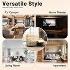Reclining Loveseat with Pebble Texture Fabric, Loveseat Recliner with USB/Type - Image 6