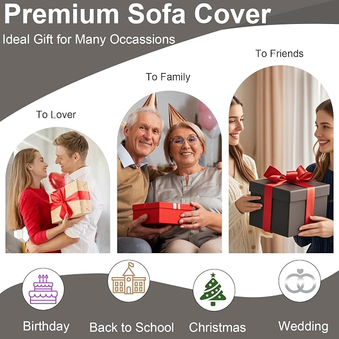 VClife Bohemian Sofa Cover for Couch, Washable 3-Seaters Couch Cover for Dog - Image 8
