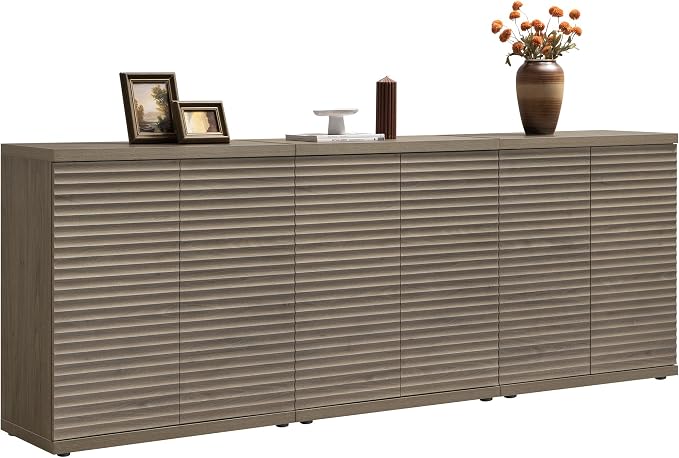 SICOTAS Buffet Cabinet with Storage Accent Sideboard Modern Credenza with Doors by SICOTAS