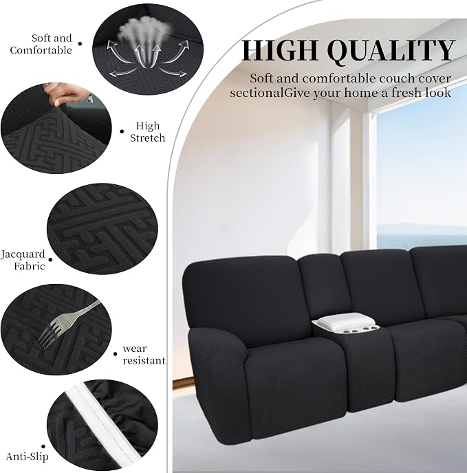 100% Waterproof Sectional Recliner Couch Covers - Image 5