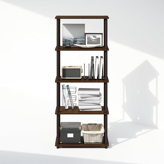 Furinno Turn-N-Tube Book Shelf, 5-Tier Bookshelf, Bookcase - Image 5