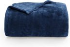 BEDELITE Fleece Blanket Soft Plush Queen Size Bed Blanket Navy 90"x90" | Ultra - Image 9