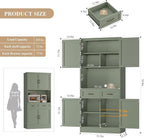 HOSTACK 71“ Tall Kitchen Pantry Storage Cabinet, Modern Kitchen Hutch Bar - Image 3