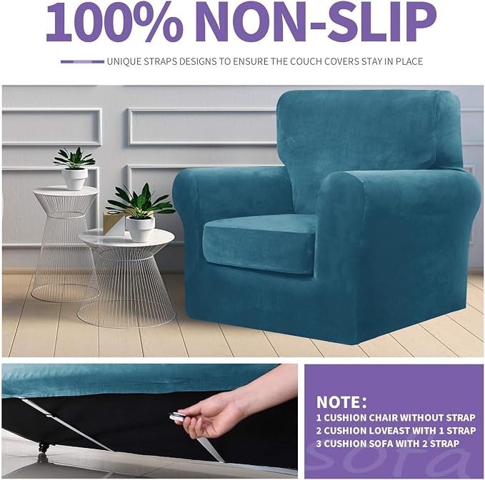 ZNSAYOTX Luxury Velvet Chair Slipcovers - Image 5