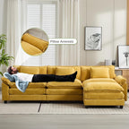Oprisen 120" Modular Sectional Sofa, Comfy Cloud Couch Sectional Sofa - Image 5