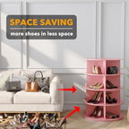 SpaceAid 4 Tier Rotating Shoe Rack Tower, Spinning Shoe Display Lazy Susan - Image 3