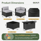 Aoxun 8 Piece Patio Furniture Set - Image 9