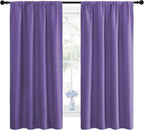 NICETOWN Kitchen Curtains, Short Blackout Drapes, Lilac Purple, Thermal by NICETOWN