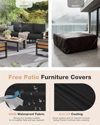 Aoxun Aluminum Patio Furniture Set, 5 Piece Luxury Outdoor Sectional - Image 8
