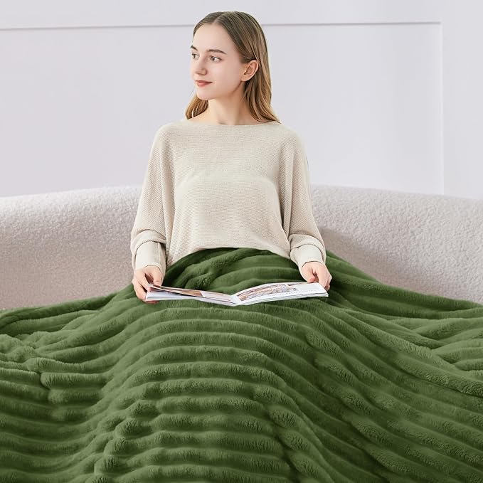 BEDELITE Ribbed Twin Blanket for Couch & Bed, Warm Yet Lightweight, Ribbed - Image 3