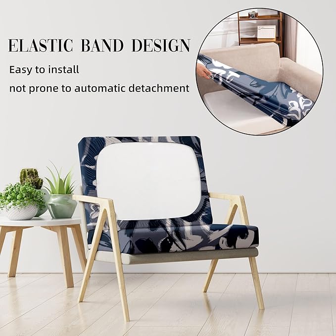 8Pcs Outdoor Cushion Covers, Elastic Patio Cushion Covers | Washable, - Image 5