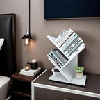 Godferyxin Tree Bookshelf, 3-Tier Small Bookcase - Image 3