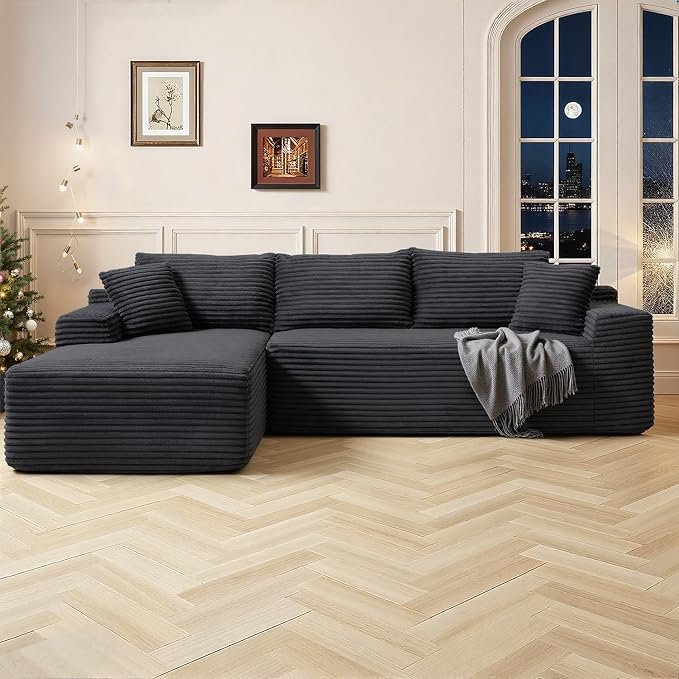 108 Inch Cloud Sectional Couch, Modern Modular Sectional Sofa by HANXIN
