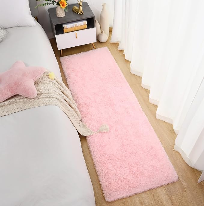 Chicrug Soft Runner Rug for Bedroom Living Room Plush Fluffy Rugs 2x6 | Shag - Image 4