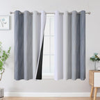 Grey and Greyish White Ombre Blackout Curtains by ESTELARTEXTILER