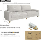 EASE MOOSE 70.6" Modern Deep Seat Loveseat Couch, Soft Velvet Sofa - Image 2