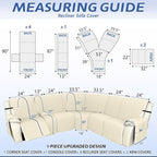 Arfntevss Recliner Sectional Couch Covers 1OO% Waterproof L Shape Sofa Cover - Image 2
