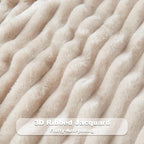 NEWCOSPLAY Fleece Ribbed Cozy Queen Blanket - Image 5
