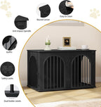 Hzuaneri 39.4" Wooden Dog Crate Furniture, Indoor Dog Kennel Dogs Cage - Image 7