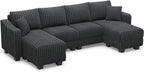 Belffin U Shaped Couch with Reversible Chaises Sectional Couches - Image 9