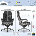 Serta Lautner Executive Home Office Desk Chair, Ergonomic High-Back - Image 3