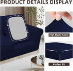 Easy-Going 5 Pieces Stretch Loveseat Cover Washable Loveseat Slipcover Set - Image 6