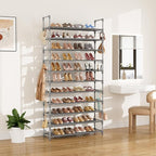 LANTEFUL 11 Tiers Tall Shoe Rack Holds 55 Pairs of Shoes - Image 2