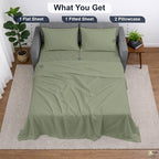 Cottington Lane Sleeper Sofa Sheets Queen Size, 4 Piece Premium Quality 100% - Image 5