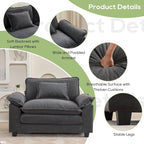 Oprisen Modular Sectional Sofa, Comfy Cloud Couch Sectional Sofa, Velvet Sofa - Image 6