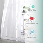 White Sheer Curtains 90 Inches Long 2 Panels - Image 6