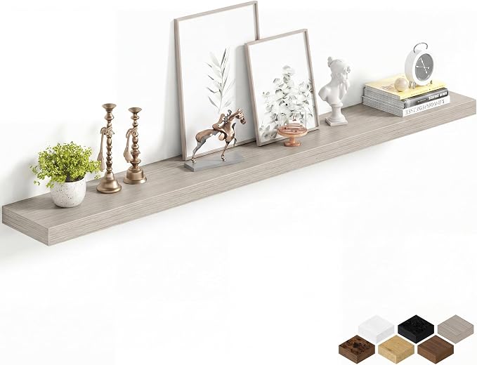 Fun Memories 60Inch Long Floating Shelves, 8 Inch Deep Shelves by FunMemories