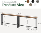 SUPERJARE 78.8 inch Narrow Console Table - Image 3