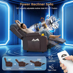 Home Theater Seating Power Recliner Chair, Massage Reclining Sofa - Image 5