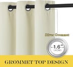 NICETOWN Blackout Patio Door Curtain Extra Wide and Long, Grommet Solid Room - Image 3