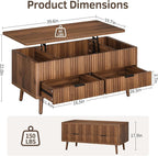 Lift Top Coffee Table with Storage - Image 2