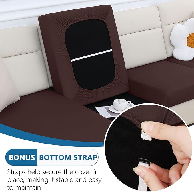 Milk Silk Couch Cushion Covers, Sofa Covers Washable - Image 4