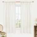 Light Filtering Natural Linen 63 Inch Length Curtains by LAMIT