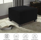 NeColorLife Stretch Ottoman Cover Square Soft Knitted Jacquard Washable Thick - Image 6