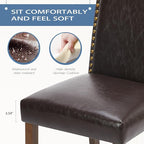 DUMOS Dining Chairs Set of 4, Modern PU Leather Kitchen Table Chairs - Image 2
