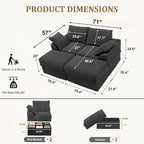 Upgrade Boneless Couch with Storage, Extra Deep&High Seat Modular Sectional - Image 2