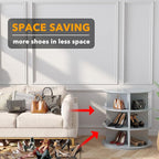 SpaceAid 3 Tier Rotating Shoe Rack Tower, Spinning Shoe Display Lazy Susan - Image 3