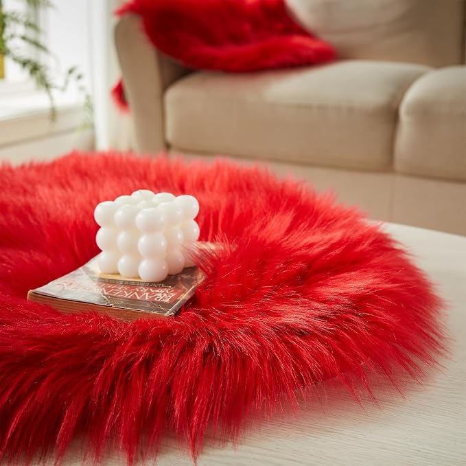 AMTOVO Faux Fur Rug, Fluffy Sheepskin Rug, Fuzzy Ultra Soft 2 x 4 ft Shag Rugs - Image 5