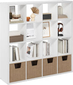 Furinno Cubicle Book Shelf, 16-Cube Bookshelf, Extra Thick Frame Reversible by Furinno-FitsYourSpaceFitsYourBudget