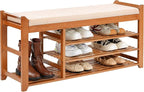 PETKABOO Shoe Rack Bench with Cushion 39.4“, Shoe Rack by PETKABOO