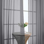 Chyhomenyc Charcoal Grey Sheer Curtains 96 Inches Long 2 Panels, Light - Image 9