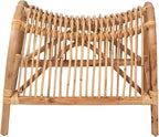 bali & pari Lamaria Modern Bohemian Natural Rattan Footstool - Image 2